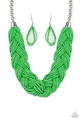 The great outback- green seedbead necklace