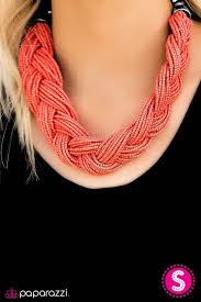 The great outback- orange seedbead necklace