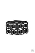 Load image into Gallery viewer, Throttle out- black urban snap bracelet
