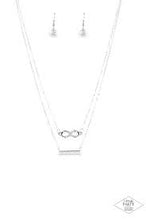 Load image into Gallery viewer, Timeless love- silver necklace black diamond
