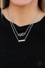 Load image into Gallery viewer, Timeless love- silver necklace black diamond
