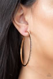 Trending twinkle- gold hoop earring