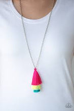 Load image into Gallery viewer, Triple the tassel- multi fringe necklace
