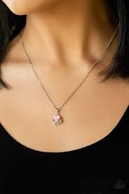 Turn on the charm- pink necklace