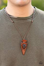 Load image into Gallery viewer, Hold your arrowhead up high - Black urban necklace
