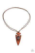 Load image into Gallery viewer, Hold your arrowhead up high - Black urban necklace
