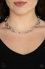 Load image into Gallery viewer, Urban uplink- silver choker necklace
