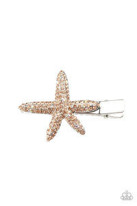 Wish on a starfish- orange hair clip