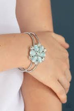 Load image into Gallery viewer, Garden extravagance- blue hinge bracelet
