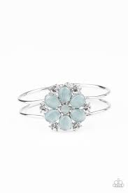 Garden extravagance- blue hinge bracelet