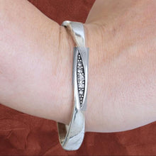 Load image into Gallery viewer, Glittering Grit - White Cuff Bracelet - NEW RELEASE
