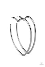 Load image into Gallery viewer, Heartbreaker Hustle - Black Hoop Earring - New Release
