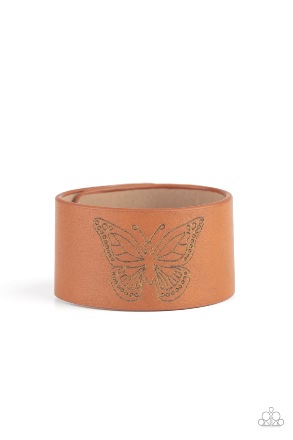Flirty flutter- brown urban snap bracelet