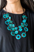 Load image into Gallery viewer, Catalina Coastin&#39; - Blue Wooden Necklace - NEW RELEASE
