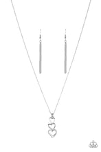 Load image into Gallery viewer, Hearts a flutter- silver necklace
