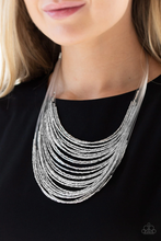 Load image into Gallery viewer, Catwalk queen- silver seedbead necklace
