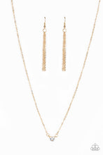 Load image into Gallery viewer, Heartbeat bling- gold necklace
