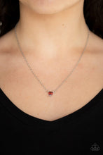 Load image into Gallery viewer, Heartbeat bling- red necklace
