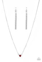 Load image into Gallery viewer, Heartbeat bling- red necklace

