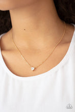 Load image into Gallery viewer, Heartbeat bling- gold necklace
