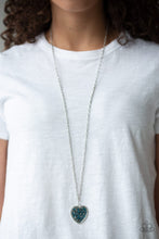 Load image into Gallery viewer, Heart of sparkle- blue necklace
