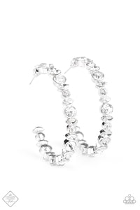 Can I Have Your Attention? - White hoop earrings NEW RELEASE