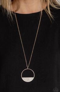 Bet your bottom dollar- rose gold necklace