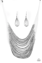 Load image into Gallery viewer, Catwalk queen- silver seedbead necklace
