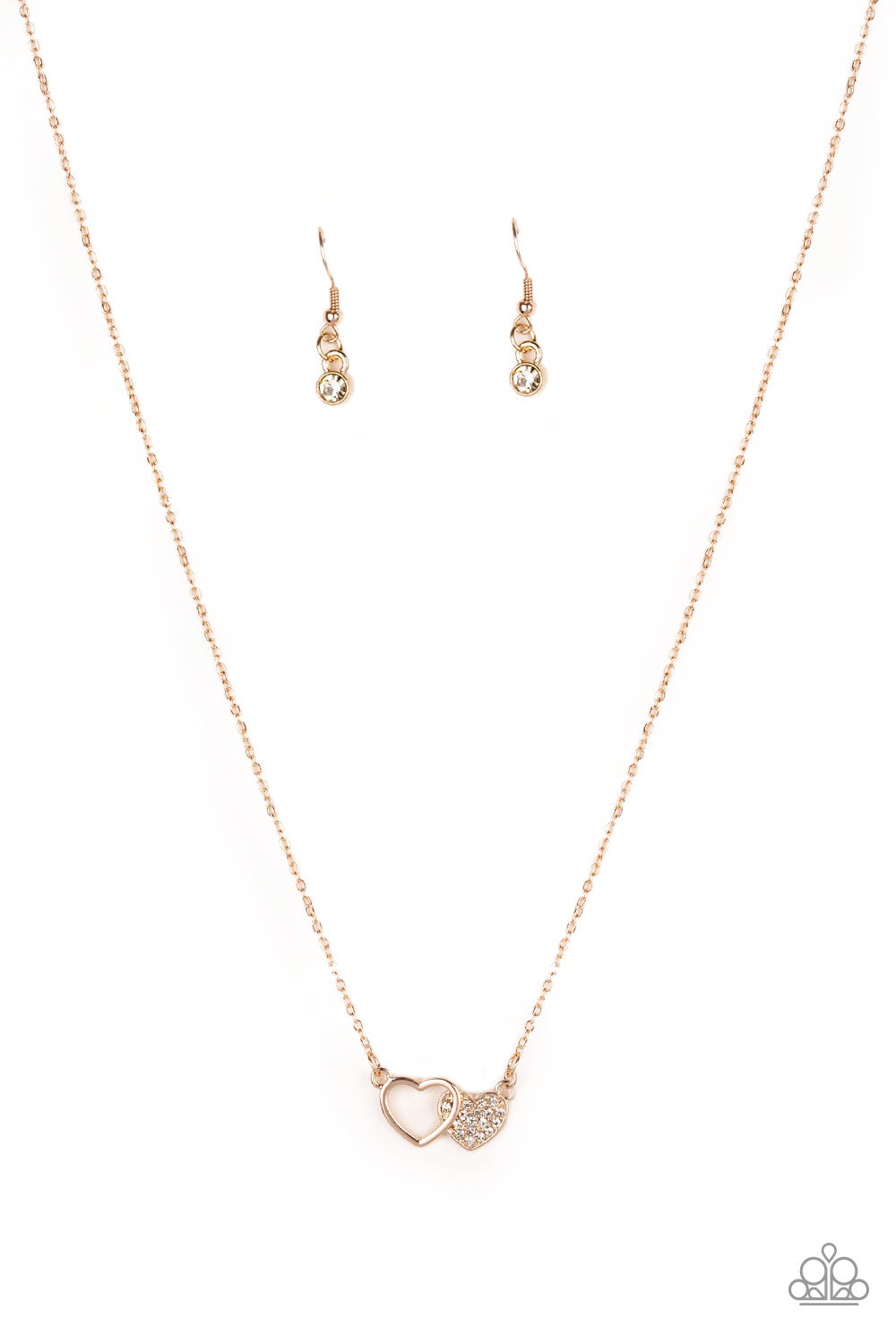 Charming couple- rose gold necklace