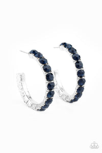 Classy is in session - blue hoop earring