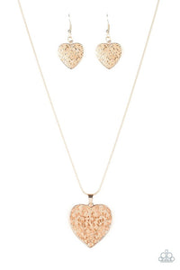 Look into your heart- rose gold necklace