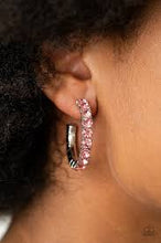 Load image into Gallery viewer, Classy is in session- pink hoop earring
